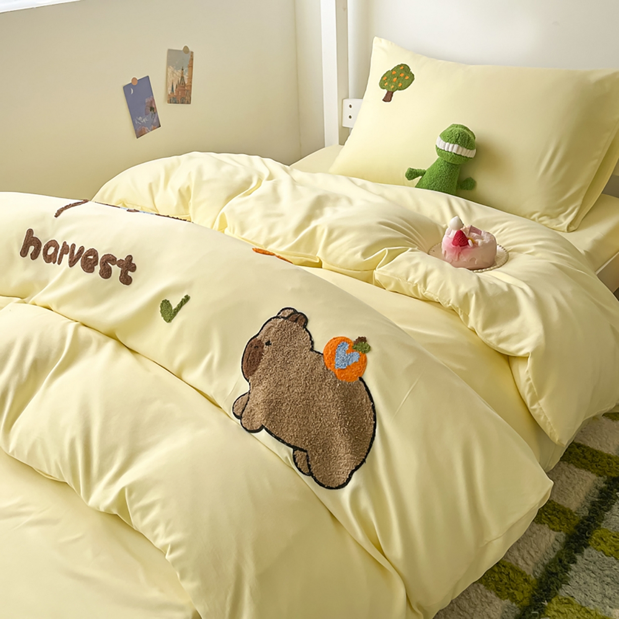 91家纺网 家纺一手货源 找家纺 欧妮家纺 2025新款学生床三件套学校宿舍单人寝室上下铺床上用品-提供买家秀 拉拉旅行-奶黄