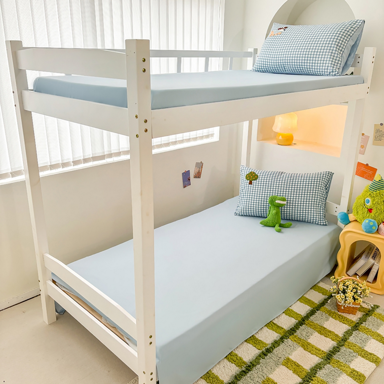 91家纺网 家纺一手货源 找家纺 欧妮家纺 2025新款学生床三件套学校宿舍单人寝室上下铺床上用品-提供买家秀 拉拉旅行-兰色格