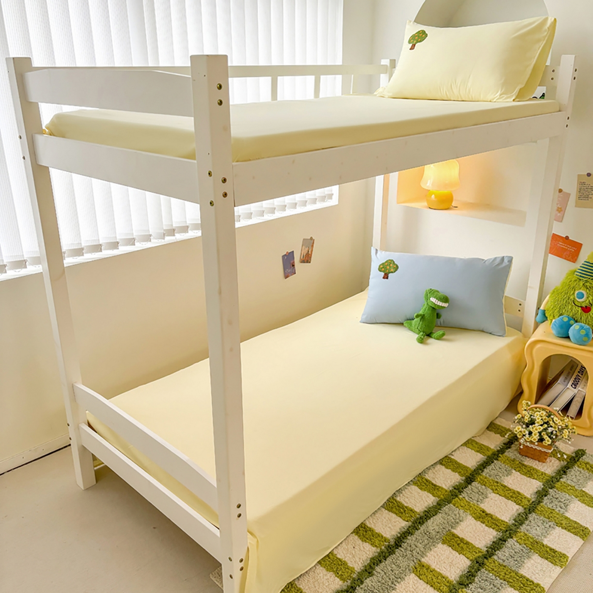 91家纺网 家纺一手货源 找家纺 欧妮家纺 2025新款学生床三件套学校宿舍单人寝室上下铺床上用品-提供买家秀 拉拉旅行-浅蓝黄