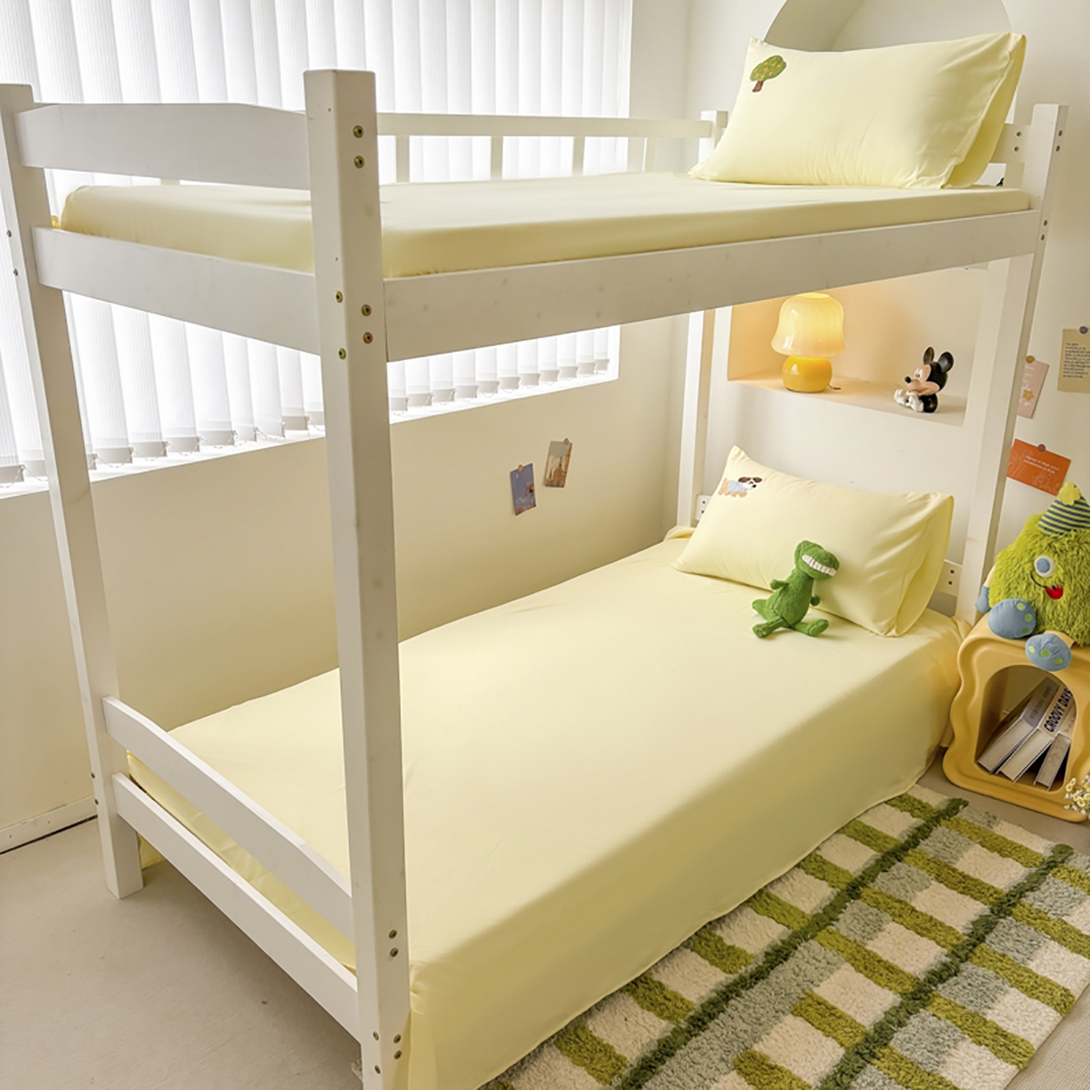 91家纺网 家纺一手货源 找家纺 欧妮家纺 2025新款学生床三件套学校宿舍单人寝室上下铺床上用品-提供买家秀 可爱狗狗-奶黄