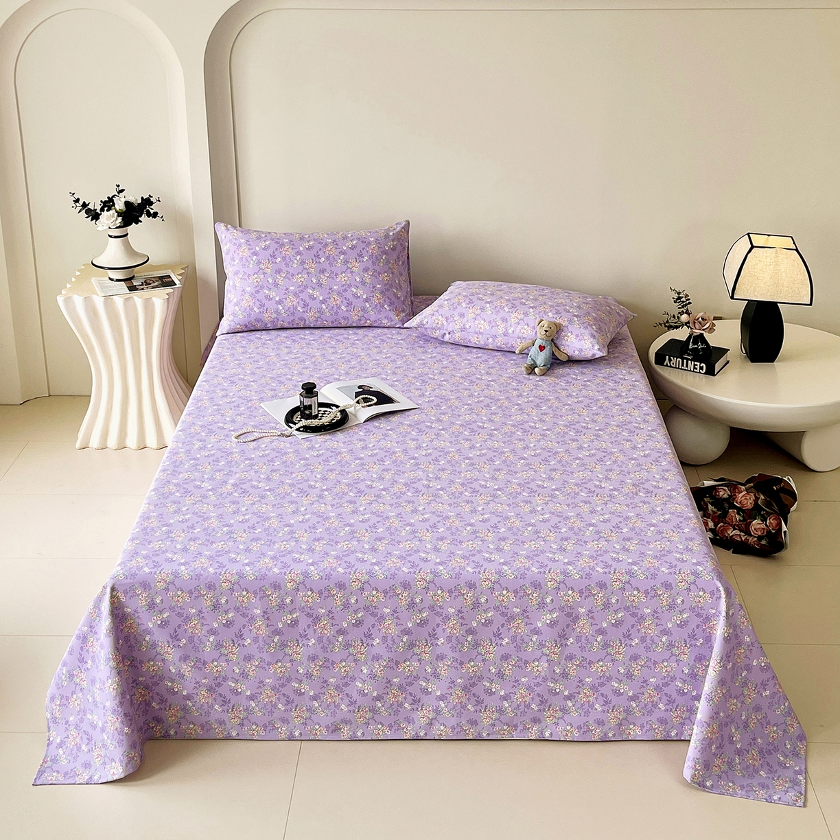 91家纺网 家纺一手货源 找家纺 （总）欧妮家纺 2025新款老粗布床单夏季凉席床笠三件套-朴棉系列