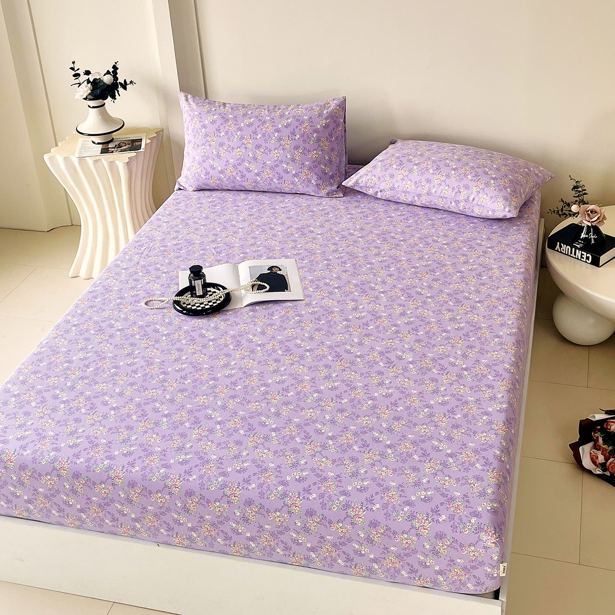 91家纺网 家纺一手货源 找家纺 （总）欧妮家纺 2025新款老粗布床单夏季凉席床笠三件套-朴棉系列