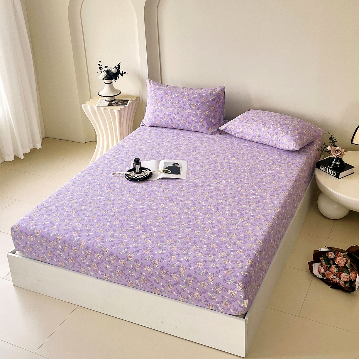 91家纺网 家纺一手货源 找家纺 （总）欧妮家纺 2025新款老粗布床单夏季凉席床笠三件套-朴棉系列