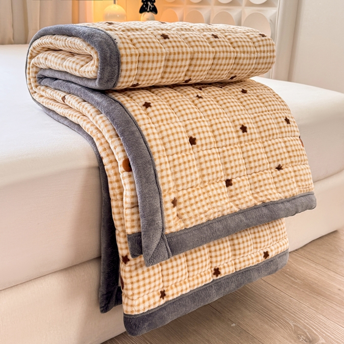 91家纺网 家纺一手货源 找家纺 （总）欧妮家纺 2025新款水晶边牛奶绒印花床垫床褥子软垫（提供买家秀）大床图