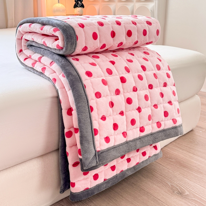 91家纺网 家纺一手货源 找家纺 （总）欧妮家纺 2025新款水晶边牛奶绒印花床垫床褥子软垫（提供买家秀）大床图