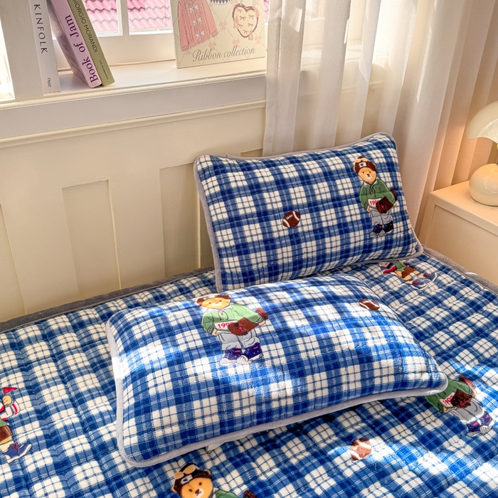 91家纺网 家纺一手货源 找家纺 （总）欧妮家纺 2025新款水晶边牛奶绒印花床垫床褥子软垫（提供买家秀）大床图