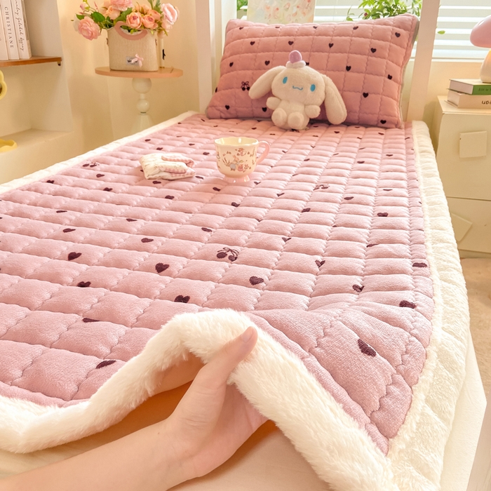 91家纺网 家纺一手货源 找家纺 （总）欧妮家纺 2025新款尊享喜暖绒边床褥垫牛奶绒床垫床护垫软垫（提供买家秀）