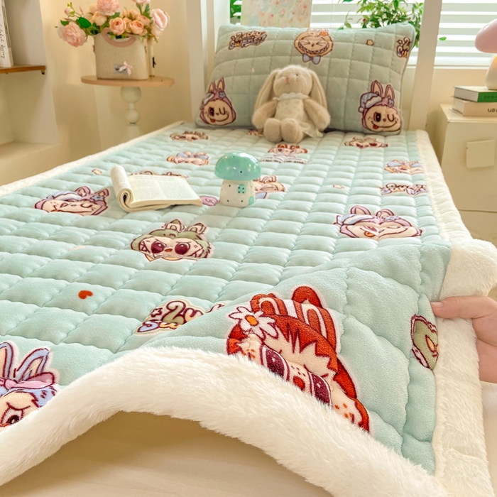 91家纺网 家纺一手货源 找家纺 （总）欧妮家纺 2025新款尊享喜暖绒边床褥垫牛奶绒床垫床护垫软垫（提供买家秀）