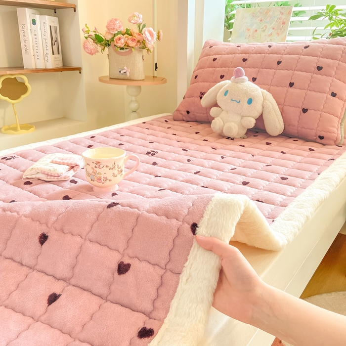 91家纺网 家纺一手货源 找家纺 （总）欧妮家纺 2025新款尊享喜暖绒边床褥垫牛奶绒床垫床护垫软垫（提供买家秀）