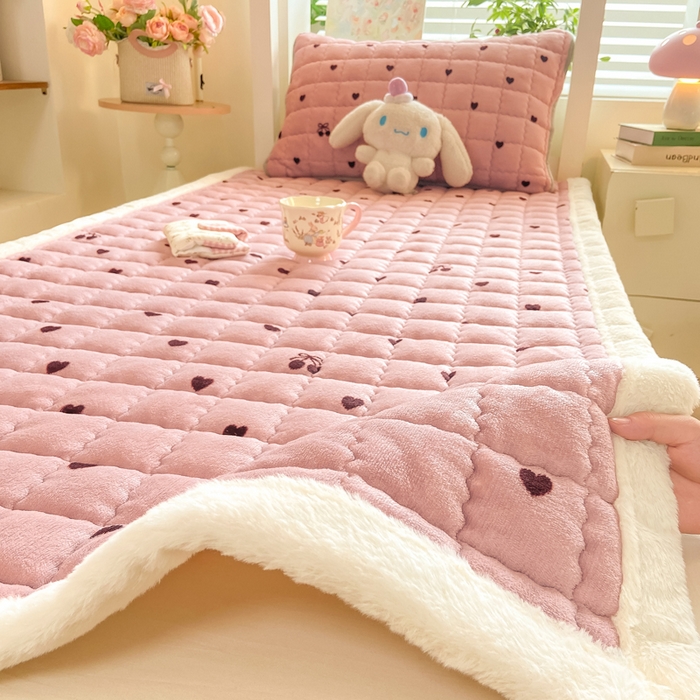 91家纺网 家纺一手货源 找家纺 （总）欧妮家纺 2025新款尊享喜暖绒边床褥垫牛奶绒床垫床护垫软垫（提供买家秀）