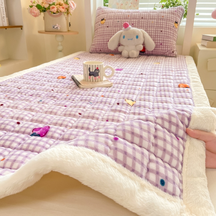 91家纺网 家纺一手货源 找家纺 （总）欧妮家纺 2025新款尊享喜暖绒边床褥垫牛奶绒床垫床护垫软垫（提供买家秀）