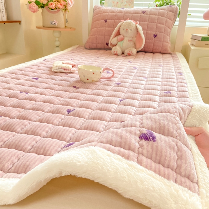 91家纺网 家纺一手货源 找家纺 （总）欧妮家纺 2025新款尊享喜暖绒边床褥垫牛奶绒床垫床护垫软垫（提供买家秀）