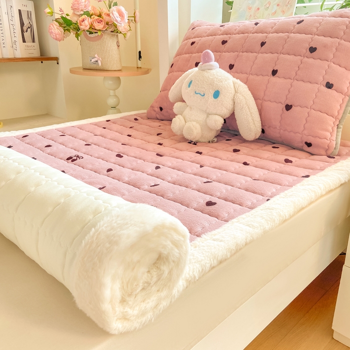 91家纺网 家纺一手货源 找家纺 （总）欧妮家纺 2025新款尊享喜暖绒边床褥垫牛奶绒床垫床护垫软垫（提供买家秀）