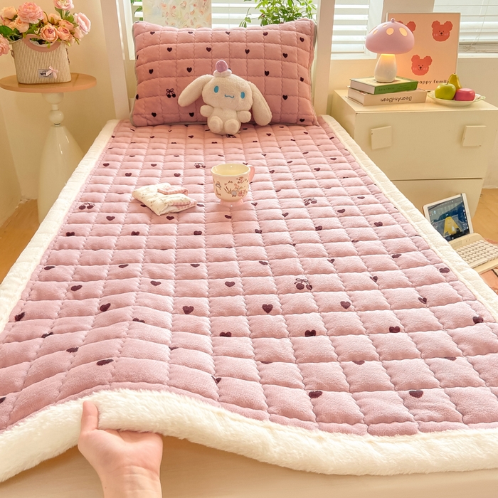 91家纺网 家纺一手货源 找家纺 （总）欧妮家纺 2025新款尊享喜暖绒边床褥垫牛奶绒床垫床护垫软垫（提供买家秀）