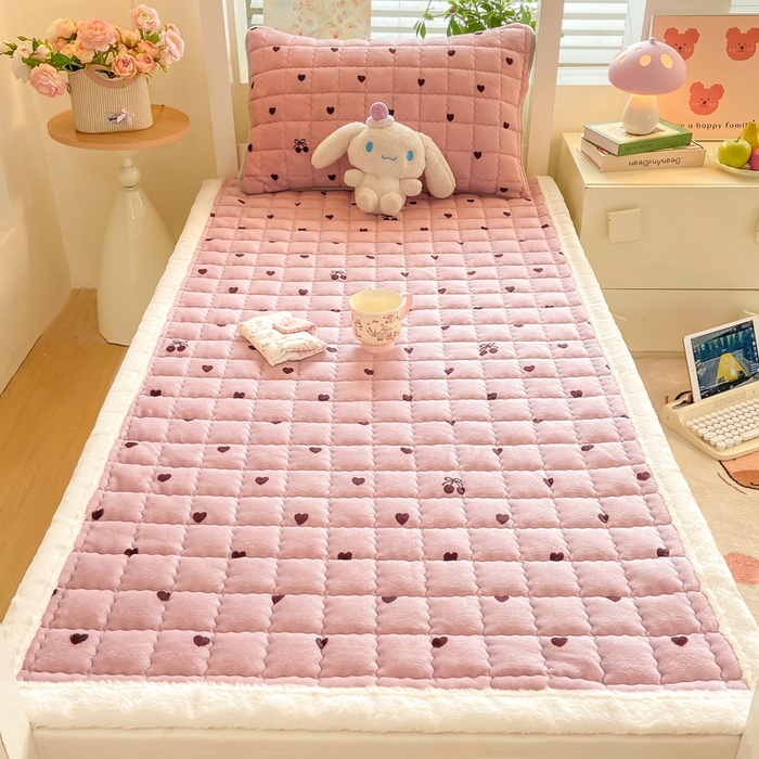 91家纺网 家纺一手货源 找家纺 （总）欧妮家纺 2025新款尊享喜暖绒边床褥垫牛奶绒床垫床护垫软垫（提供买家秀）