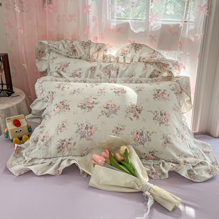 91家纺网 家纺一手货源 找家纺 （总）畅畅家纺 2026新款春秋韩版A类公主风云柔棉工艺款花边四件套