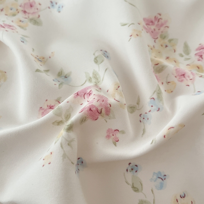 91家纺网 家纺一手货源 找家纺 畅畅家纺 2026新款春秋韩版A类公主风云柔棉工艺款花边四件套 淡彩花语