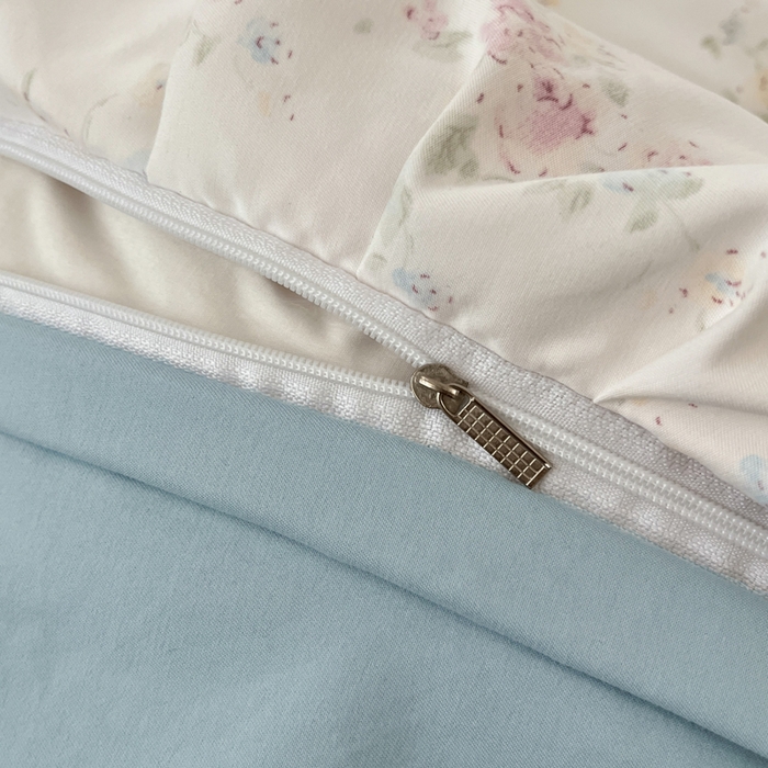 91家纺网 家纺一手货源 找家纺 畅畅家纺 2026新款春秋韩版A类公主风云柔棉工艺款花边四件套 淡彩花语