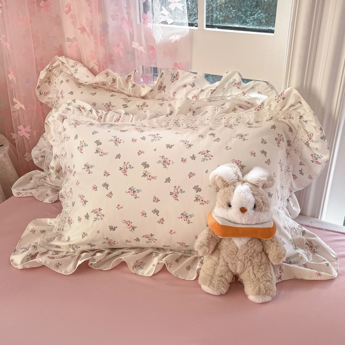 91家纺网 家纺一手货源 找家纺 畅畅家纺 2026新款春秋韩版A类公主风云柔棉工艺款花边四件套 柔梦繁花