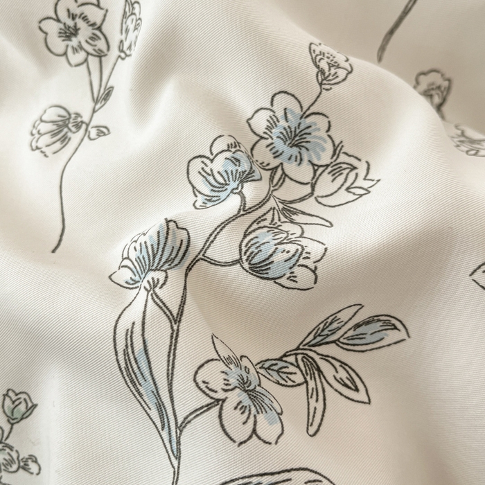 91家纺网 家纺一手货源 找家纺 畅畅家纺 2026新款春秋韩版A类公主风云柔棉工艺款花边四件套 浅花轻语