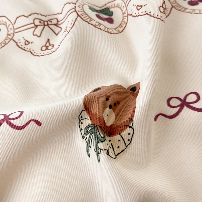 91家纺网 家纺一手货源 找家纺 畅畅家纺 2026新款春秋韩版A类公主风云柔棉工艺款花边四件套 萌熊浅梦