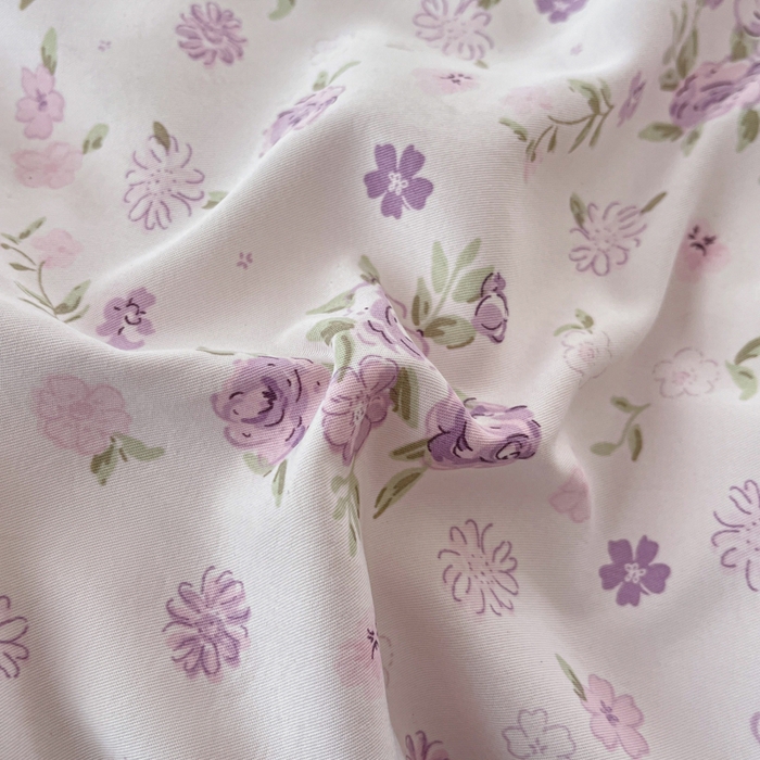 91家纺网 家纺一手货源 找家纺 畅畅家纺 2026新款春秋韩版A类公主风云柔棉工艺款花边四件套 柔紫花影