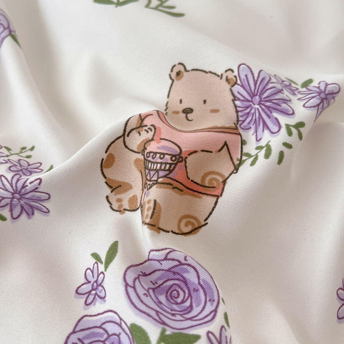 91家纺网 家纺一手货源 找家纺 畅畅家纺 2026新款春秋韩版A类公主风云柔棉工艺款花边四件套 月华