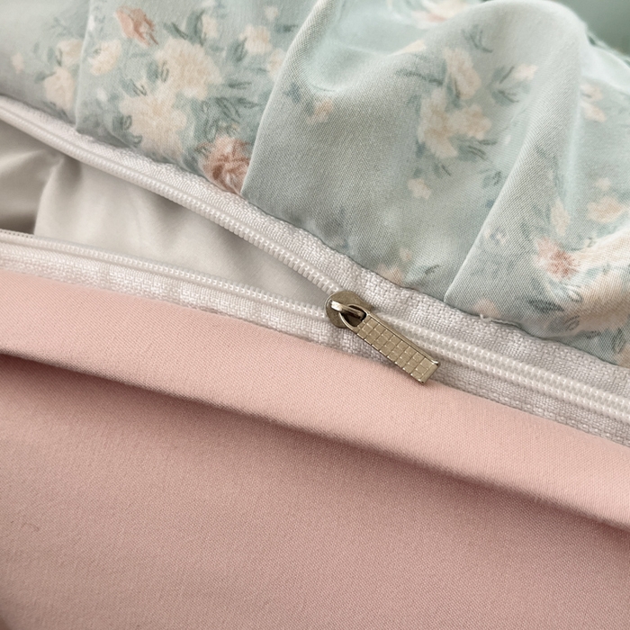 91家纺网 家纺一手货源 找家纺 畅畅家纺 2026新款春秋韩版A类公主风云柔棉工艺款花边四件套 珍珠蓝花境