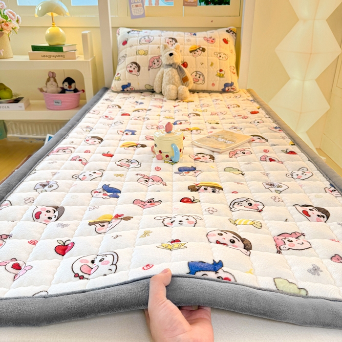 91家纺网 家纺一手货源 找家纺 （总）欧妮家纺 2025新款A类水晶边牛奶绒夹棉床褥垫床垫褥子（提供买家秀）