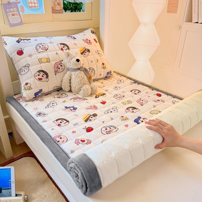 91家纺网 家纺一手货源 找家纺 （总）欧妮家纺 2025新款A类水晶边牛奶绒夹棉床褥垫床垫褥子（提供买家秀）