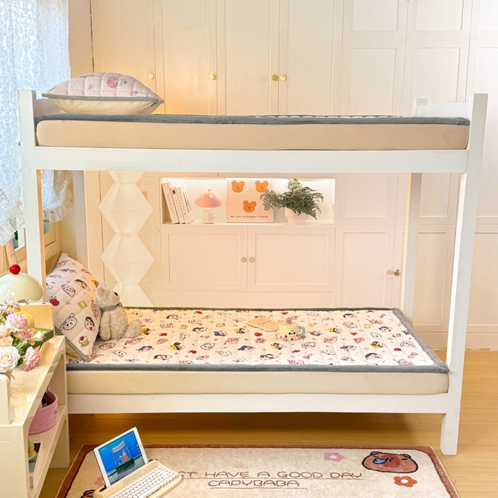 91家纺网 家纺一手货源 找家纺 （总）欧妮家纺 2025新款A类水晶边牛奶绒夹棉床褥垫床垫褥子（提供买家秀）