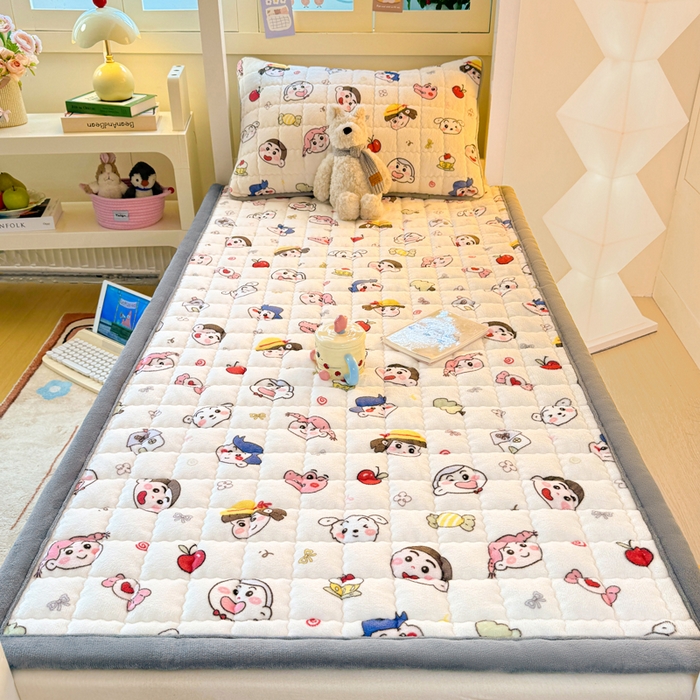 91家纺网 家纺一手货源 找家纺 （总）欧妮家纺 2025新款A类水晶边牛奶绒夹棉床褥垫床垫褥子（提供买家秀）