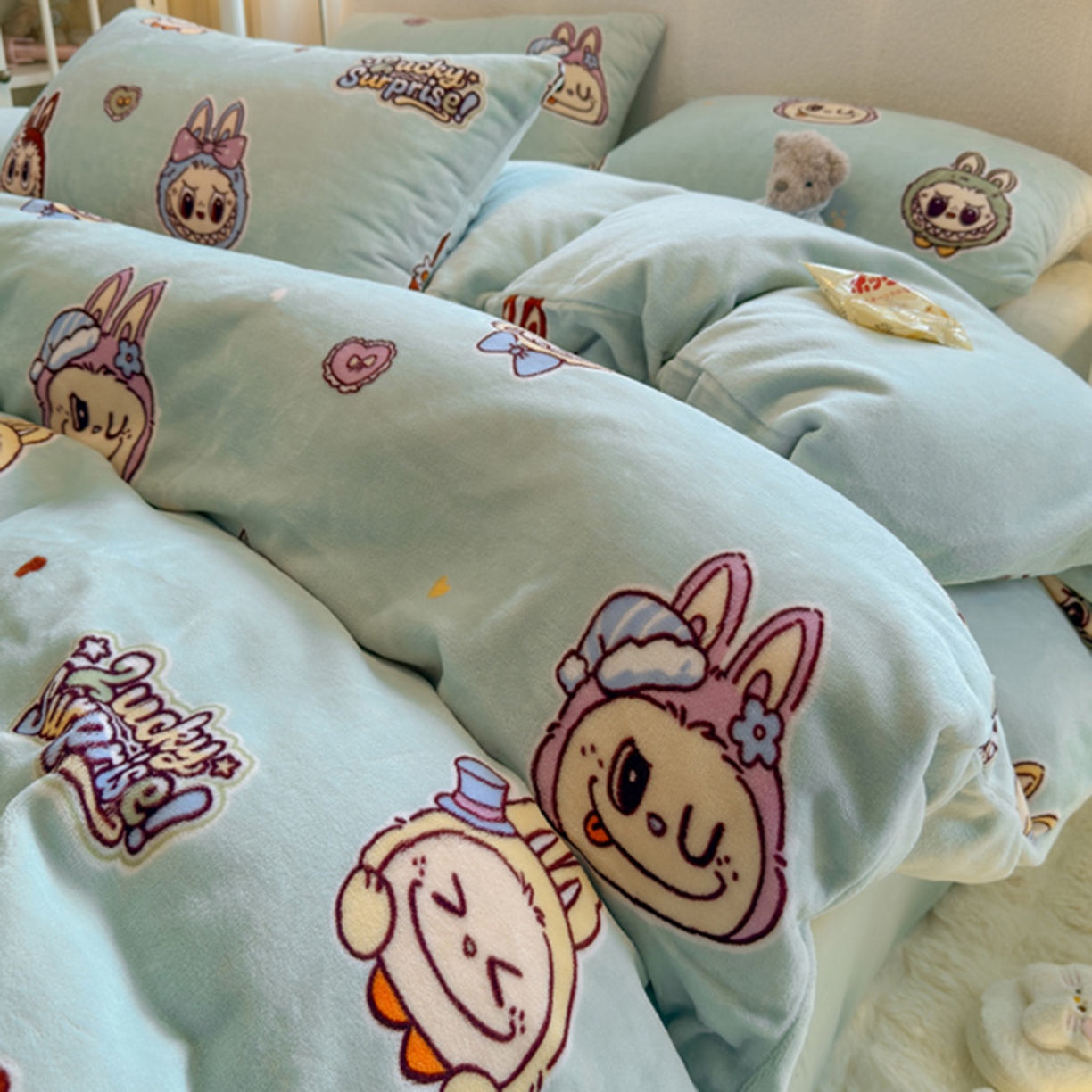 91家纺网 家纺一手货源 找家纺 （总）欧妮家纺 2025新款A类牛奶绒印花单被套-单件被套