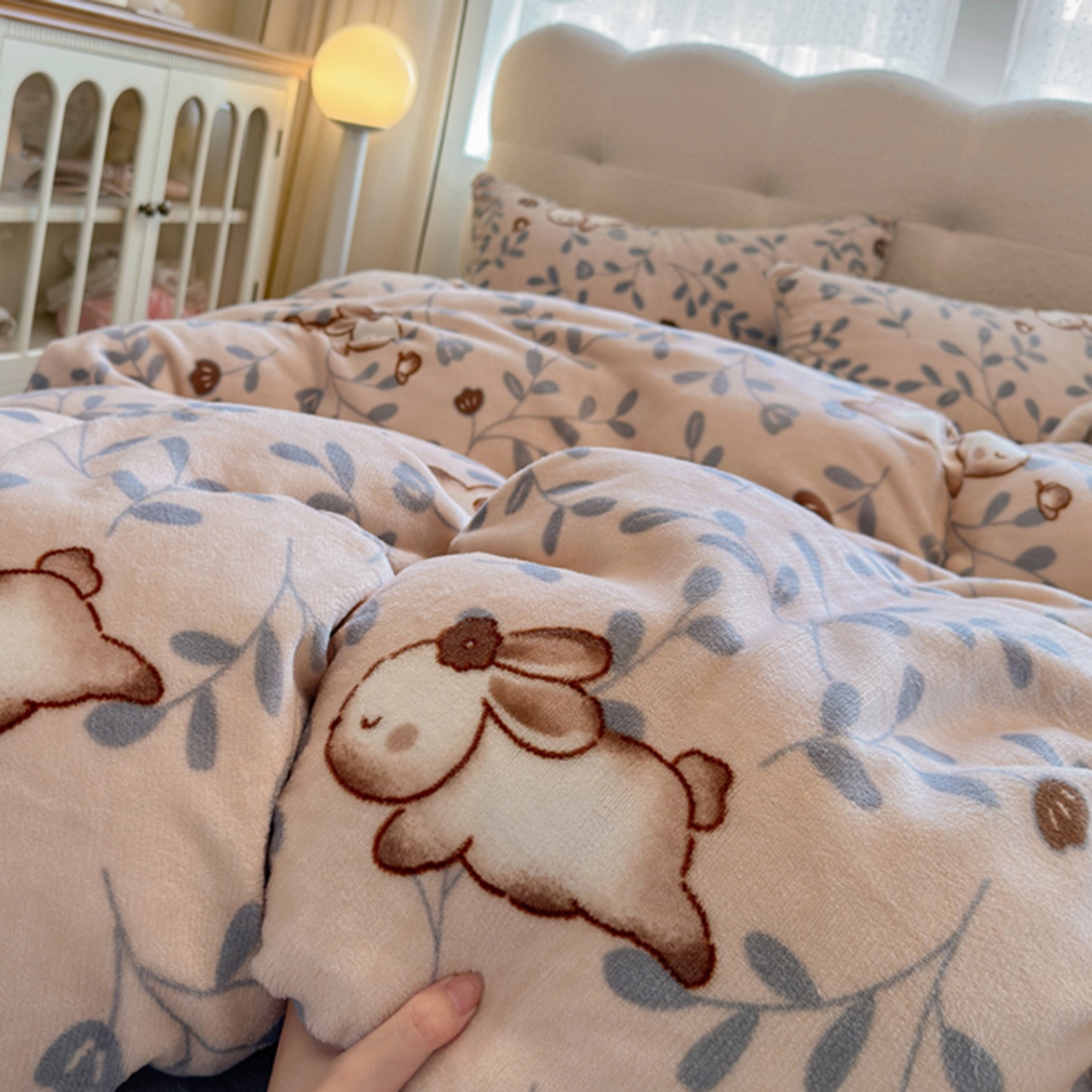 91家纺网 家纺一手货源 找家纺 （总）欧妮家纺 2025新款A类牛奶绒印花单被套-单件被套