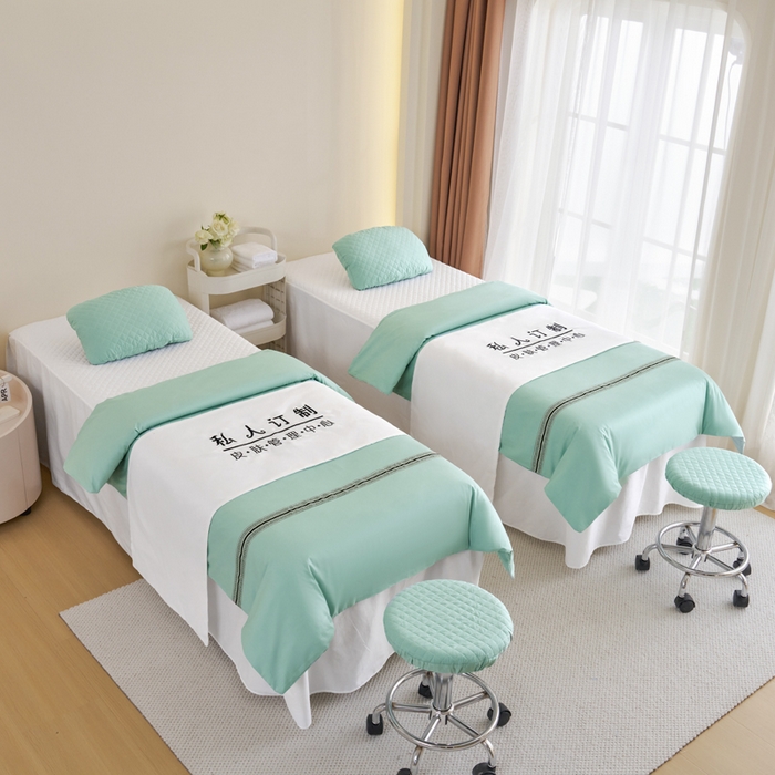 91家纺网 家纺一手货源 找家纺 （总）乐逸家纺 2026新款13372高支高密纯棉斜纹丝滑花边款专用床罩套件