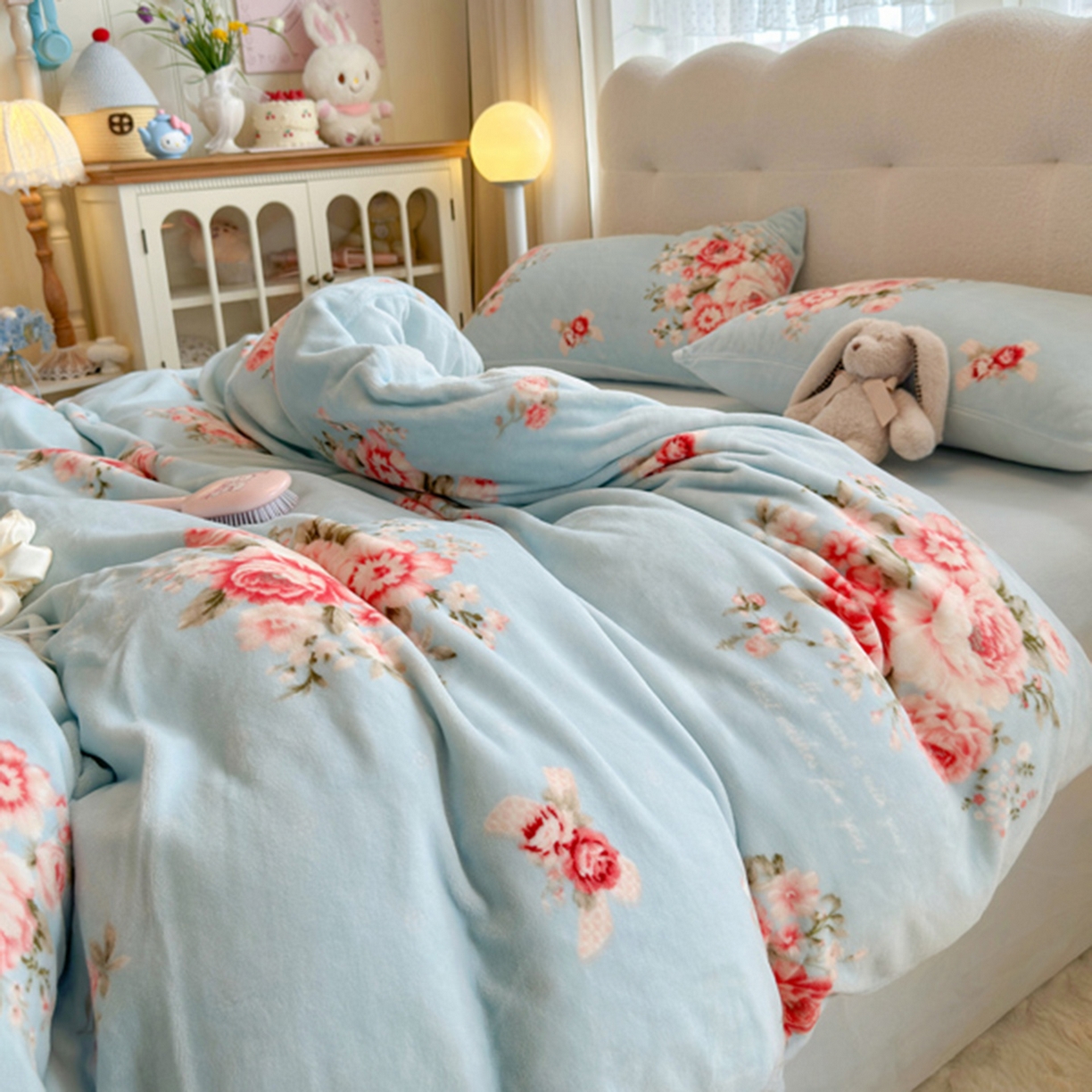 91家纺网 家纺一手货源 找家纺 欧妮家纺 2025新款A类牛奶绒印花单被套-单件被套 爱丽丝