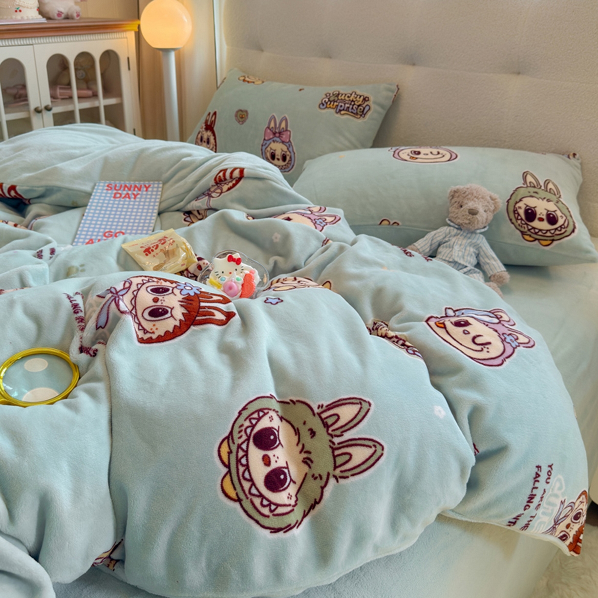 91家纺网 家纺一手货源 找家纺 欧妮家纺 2025新款A类牛奶绒印花单被套-单件被套 小布布