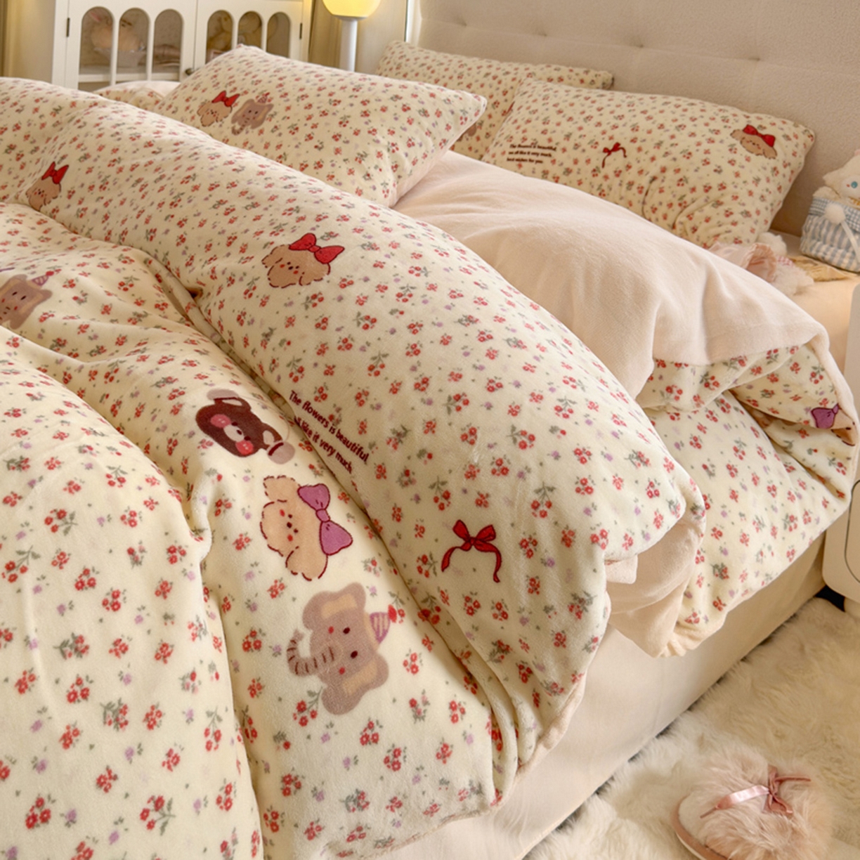 91家纺网 家纺一手货源 找家纺 欧妮家纺 2025新款A类牛奶绒印花单被套-单件被套 动物乐园