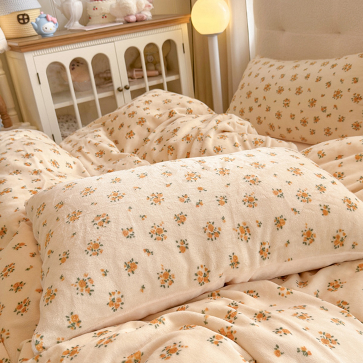 91家纺网 家纺一手货源 找家纺 欧妮家纺 2025新款A类牛奶绒印花单被套-单件被套 田园小花