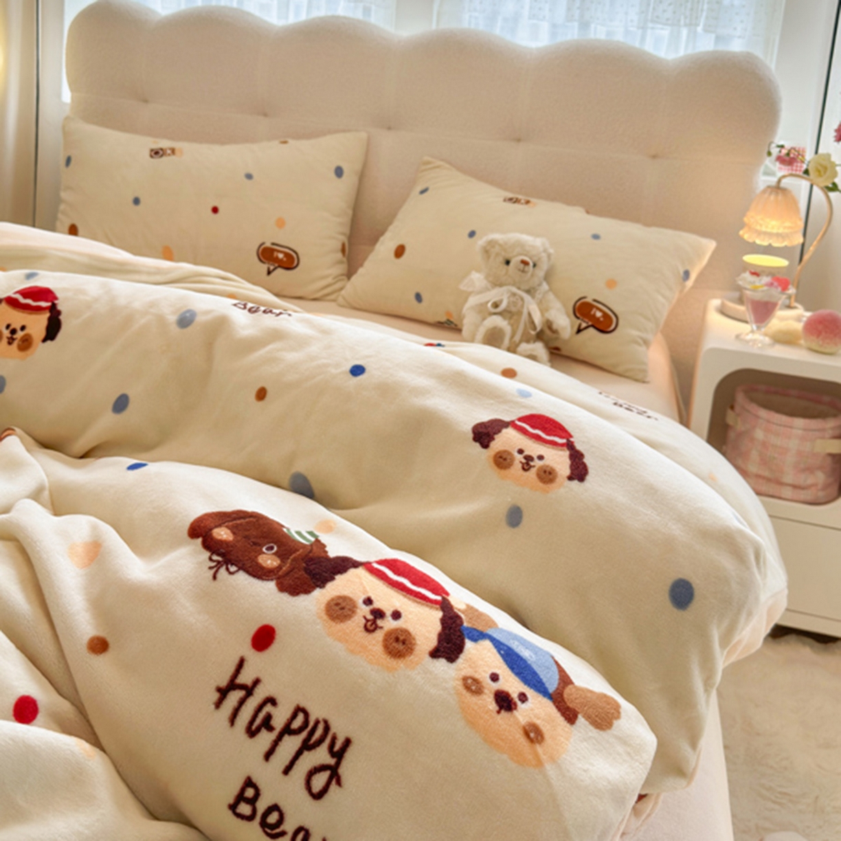 欧妮家纺 2025新款A类牛奶绒印花单被套-单件被套 汪汪狗