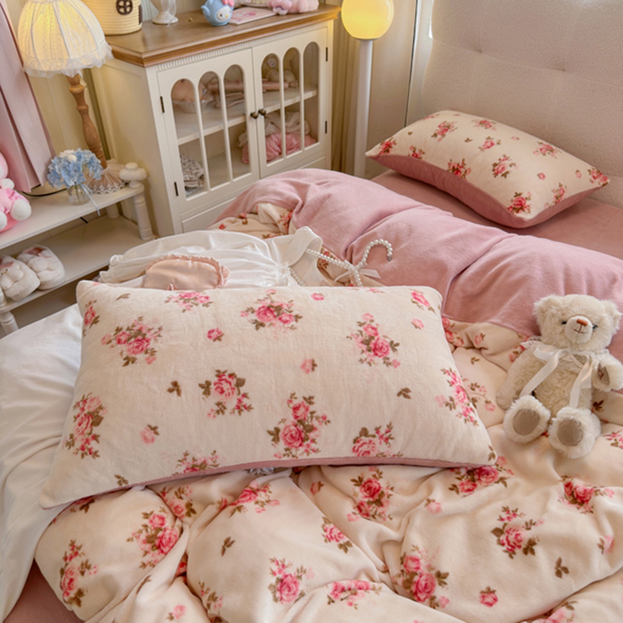 91家纺网 家纺一手货源 找家纺 欧妮家纺 2025新款A类牛奶绒印花单被套-单件被套 花仙子