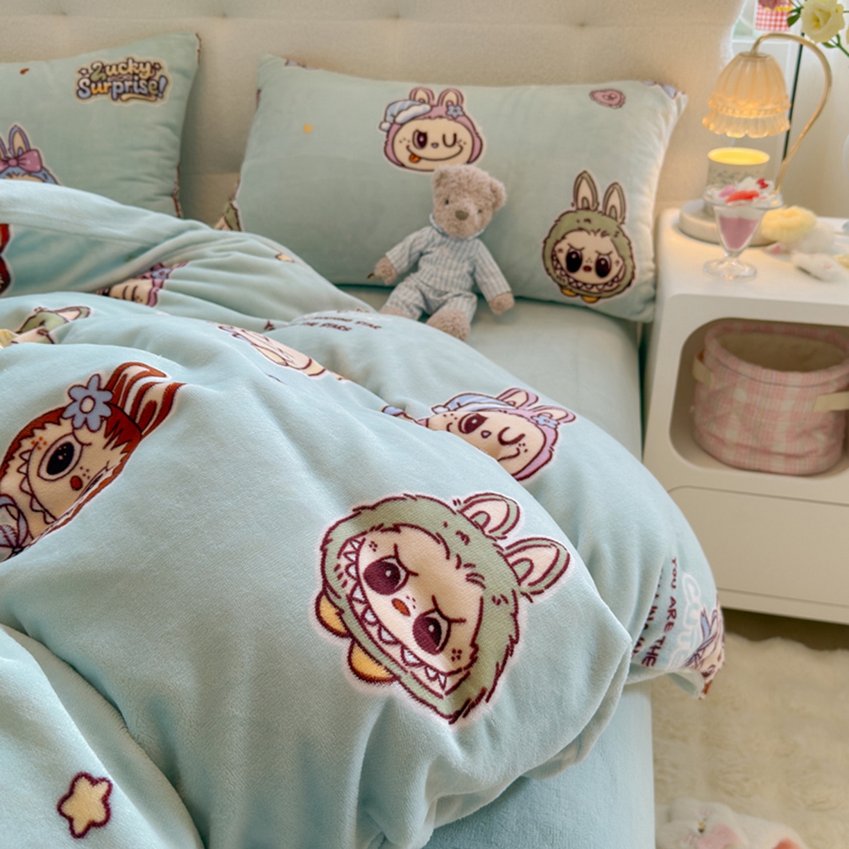 91家纺网 家纺一手货源 找家纺 欧妮家纺 2025新款A类牛奶绒印花单被套-单件被套 小布布