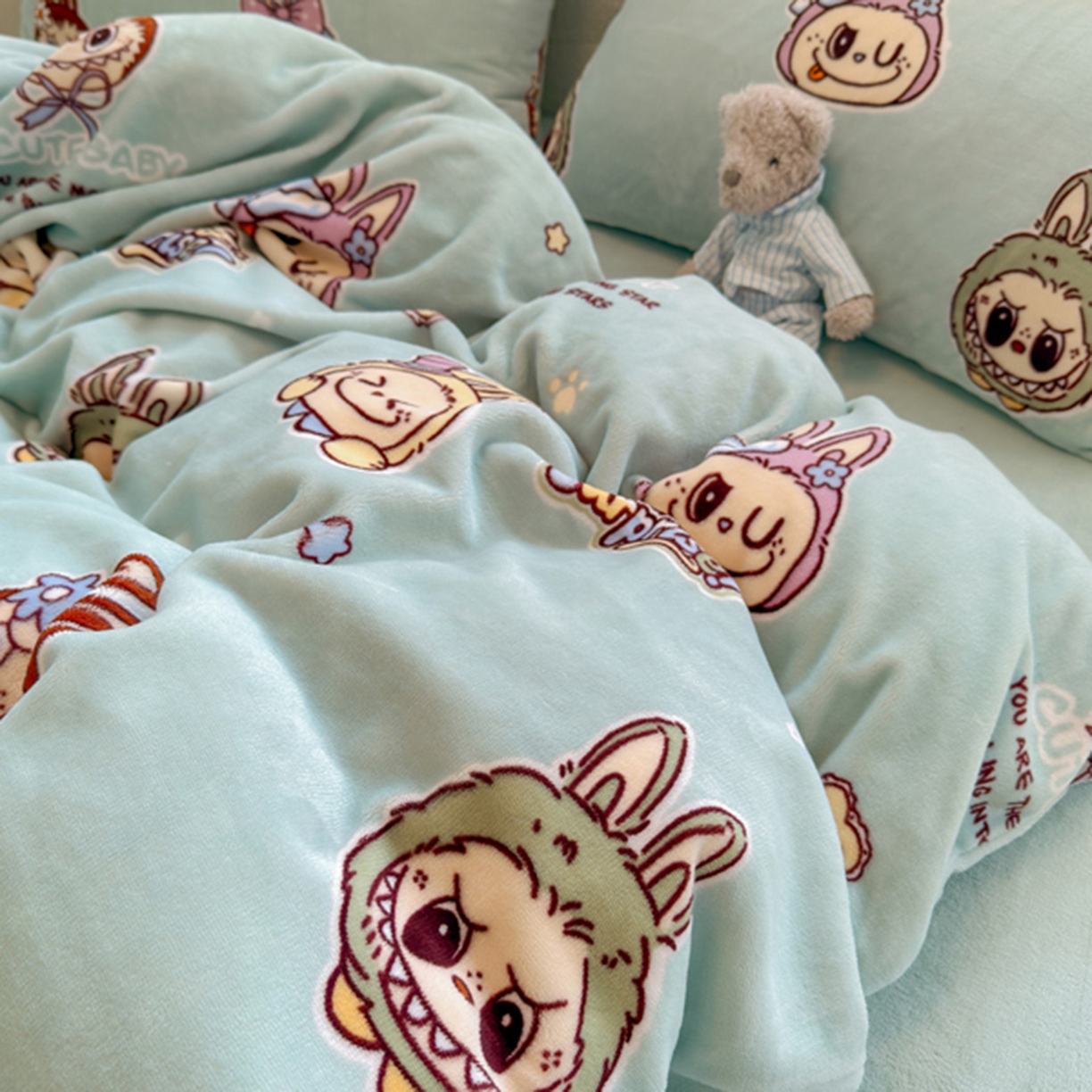 91家纺网 家纺一手货源 找家纺 欧妮家纺 2025新款A类牛奶绒印花单被套-单件被套 小布布