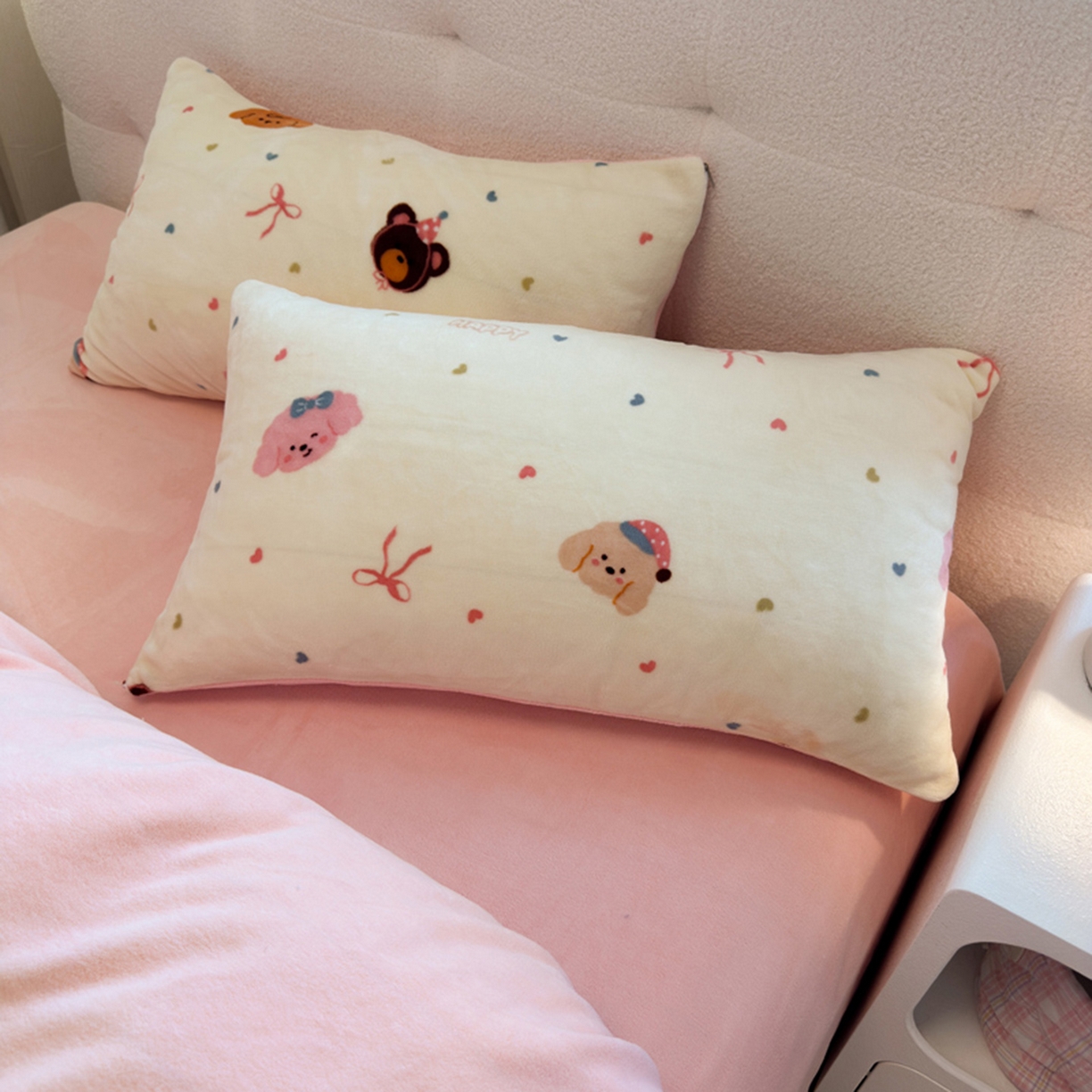 91家纺网 家纺一手货源 找家纺 欧妮家纺 2025新款A类牛奶绒印花单被套-单件被套 快乐心情