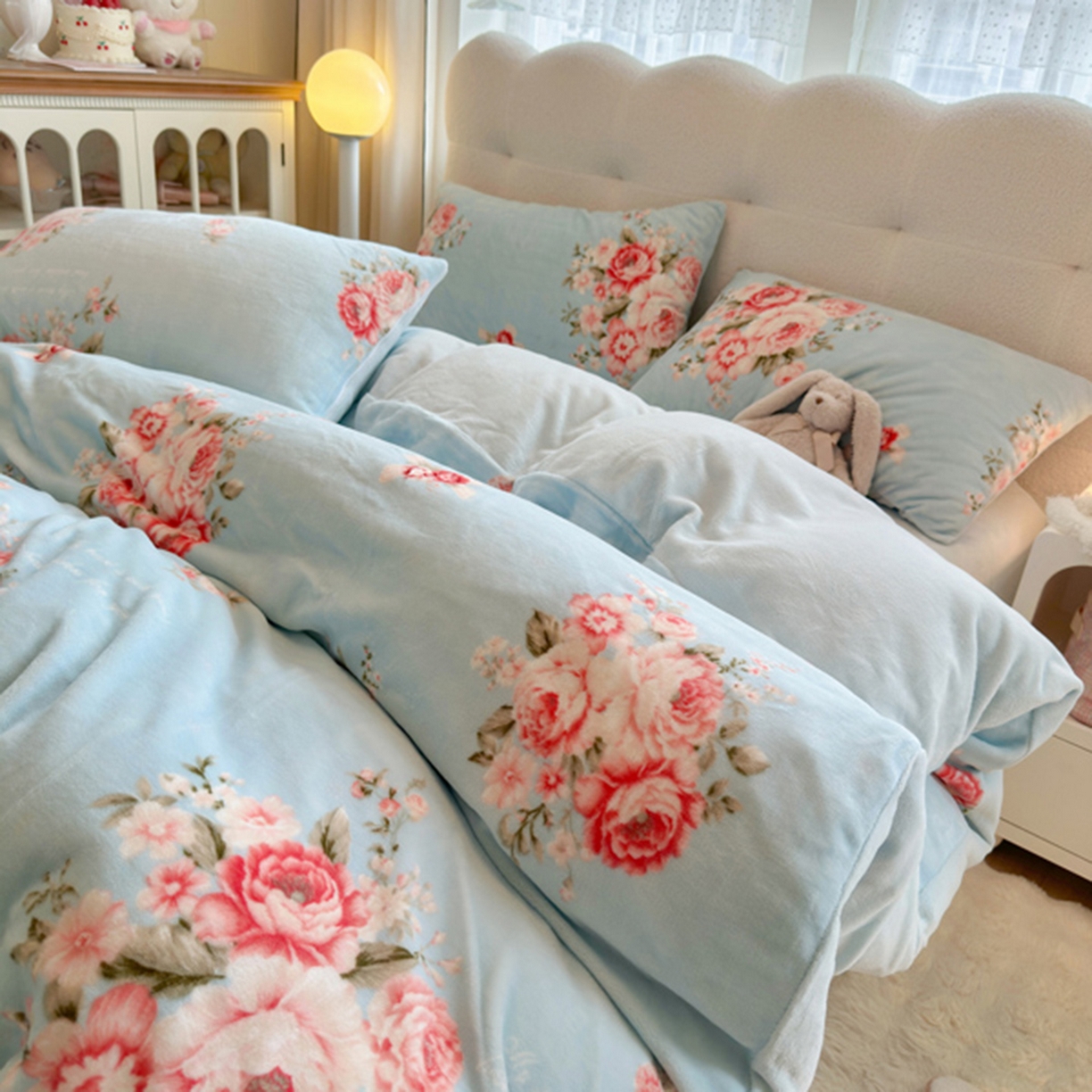 91家纺网 家纺一手货源 找家纺 欧妮家纺 2025新款A类牛奶绒印花单被套-单件被套 爱丽丝