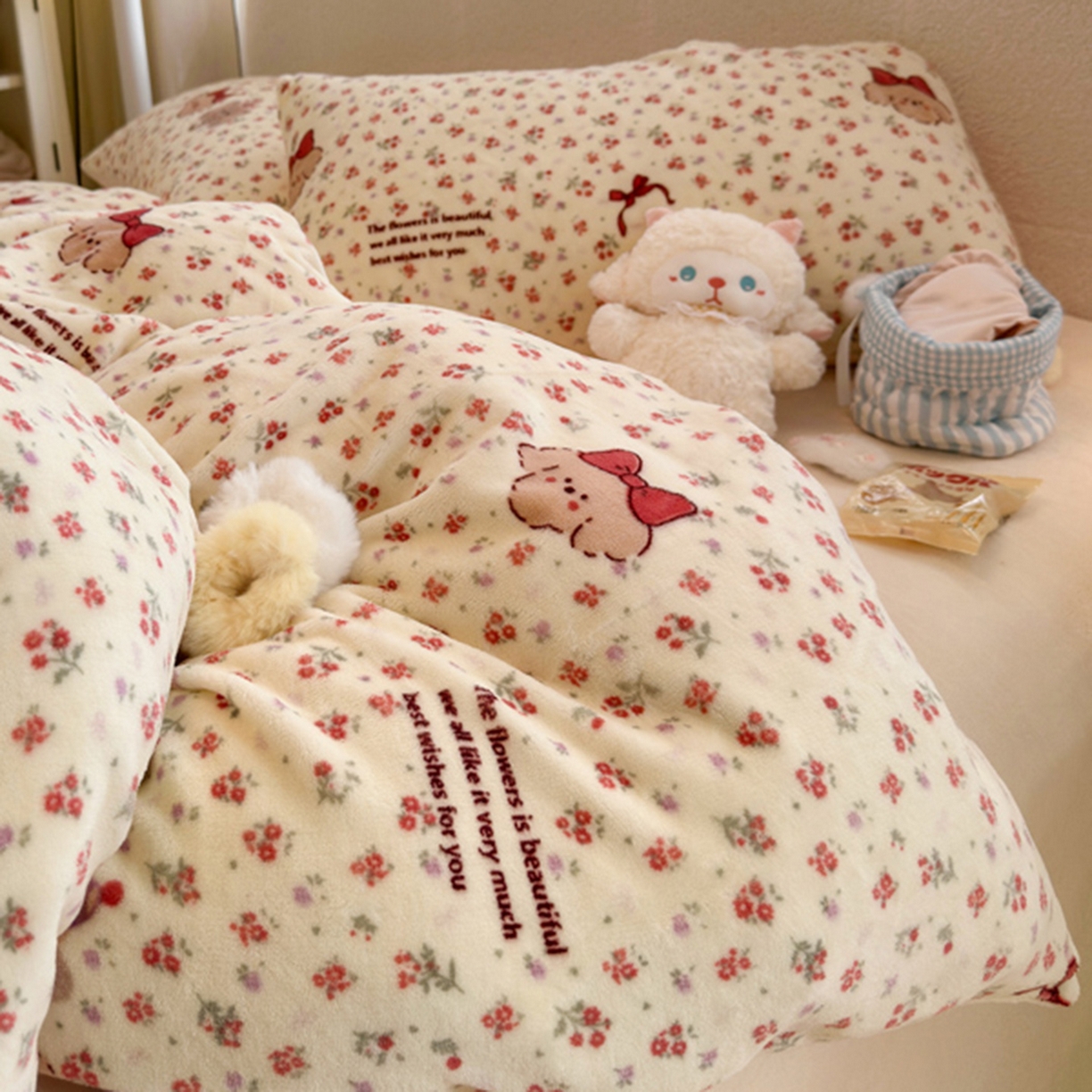 91家纺网 家纺一手货源 找家纺 欧妮家纺 2025新款A类牛奶绒印花单被套-单件被套 动物乐园