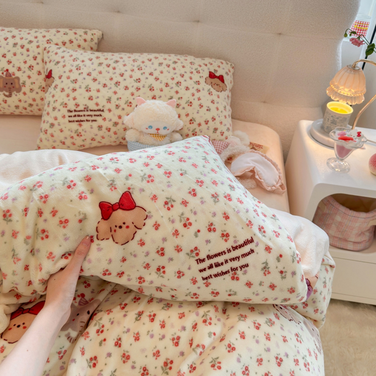 91家纺网 家纺一手货源 找家纺 欧妮家纺 2025新款A类牛奶绒印花单被套-单件被套 动物乐园