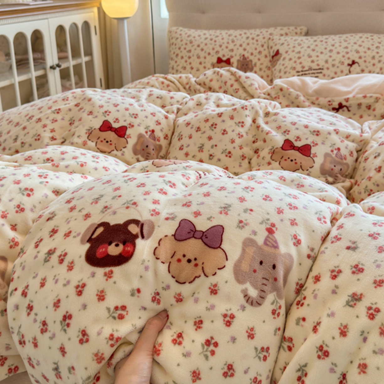 欧妮家纺 2025新款A类牛奶绒印花单被套-单件被套 动物乐园