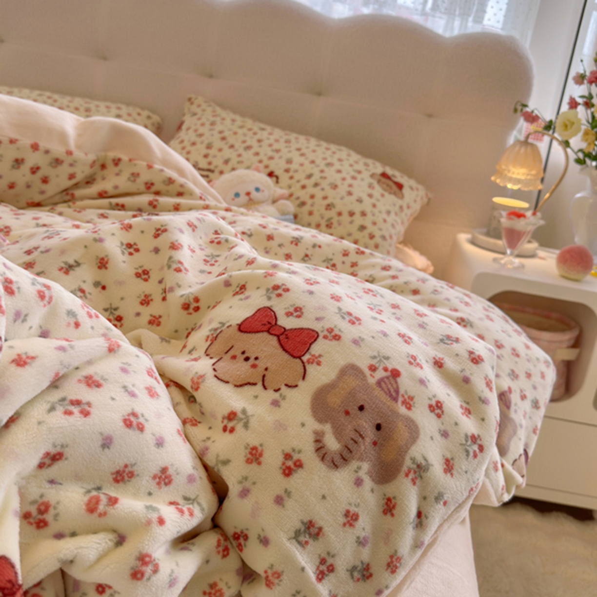 91家纺网 家纺一手货源 找家纺 欧妮家纺 2025新款A类牛奶绒印花单被套-单件被套 动物乐园