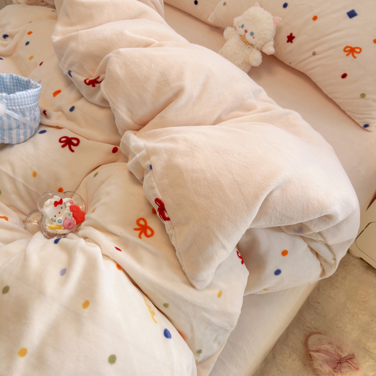 91家纺网 家纺一手货源 找家纺 欧妮家纺 2025新款A类牛奶绒印花单被套-单件被套 五彩斑斓